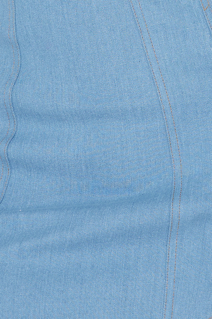Cowgirl Things Mini Skirt Light Denim